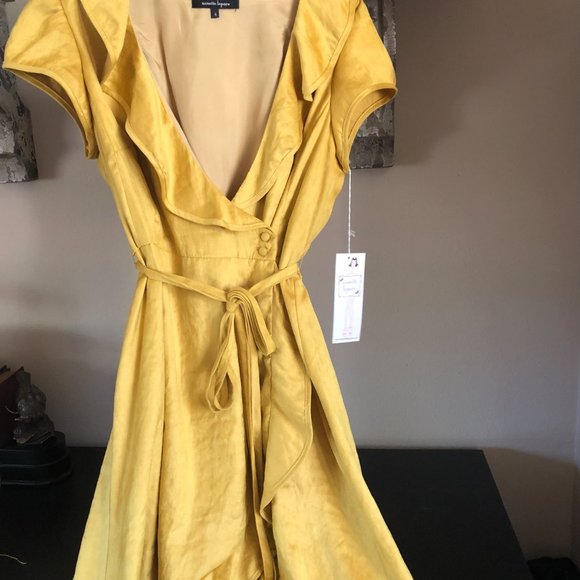 Nanette Lepore Absinthe Dress Size 6 in Marigold NWT - Picture 3 of 8